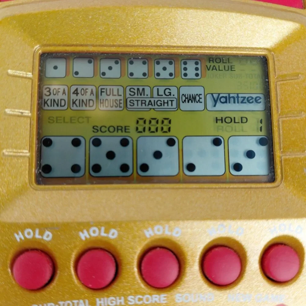 Hasbro Yahtzee Handheld Electronic Game Tested Working Clean 2002 Vintage